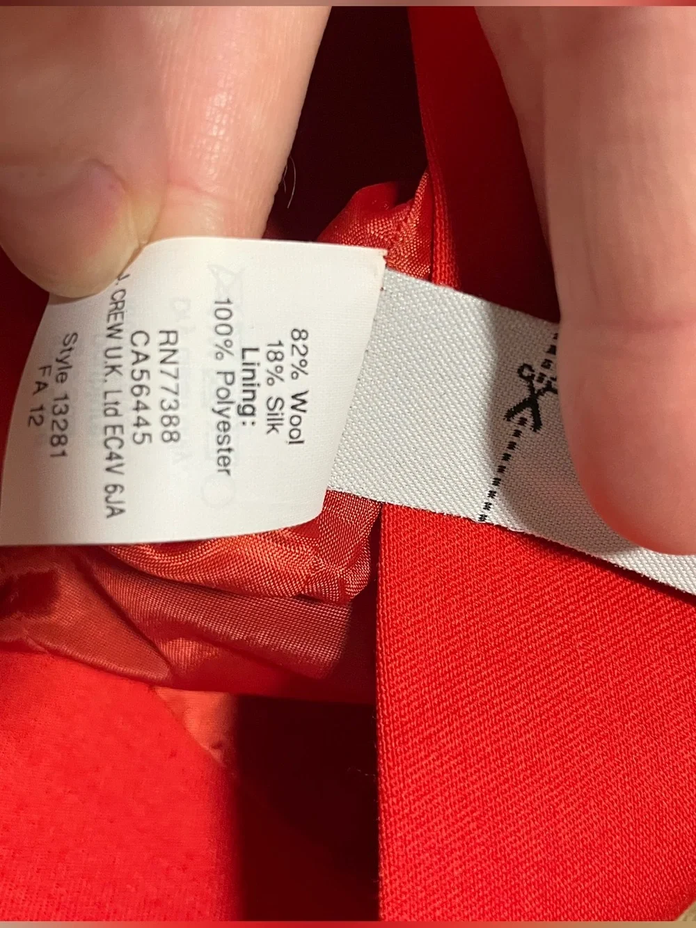 J. Crew Red Sleeveless Fit-and-Flare wool silk blend Dress NEW